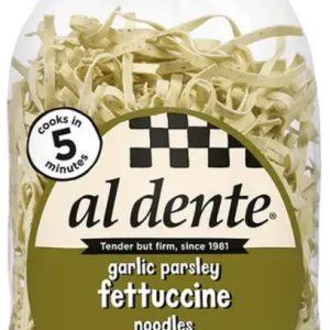 AL DENTE: Garlic Parsley Fettuccine Noodles, 12 oz