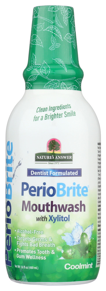 NATURE'S ANSWER: PerioBrite Natural Mouthwash Coolmint, 16 oz