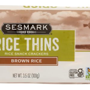 SESMARK: Gluten Free Rice Thins Brown Rice, 3.5 oz