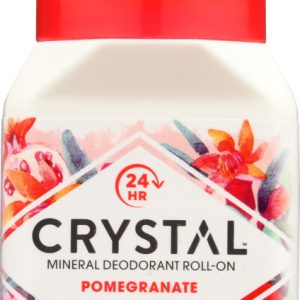 CRYSTAL BODY DEODORANT: Mineral Deodorant Roll On Pomegranate, 2.25 oz