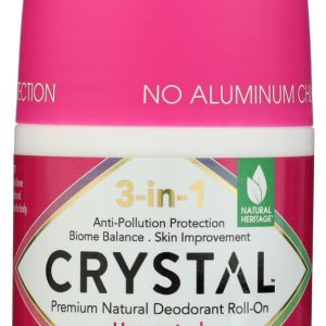 CRYSTAL: 3in1 BioHealth Deodorant Roll-On Unscented, 2.25 oz