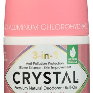 CRYSTAL: 3in1 BioHealth Deodorant Roll-On Coconut + Vanilla, 2.25 oz