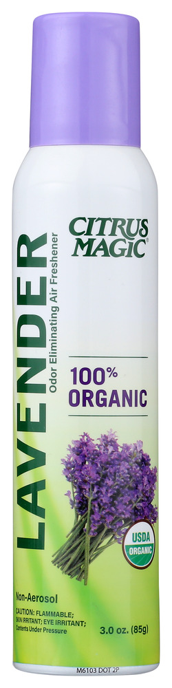 CITRUS MAGIC: Organic Air Freshener Spray Lavender Eucalyptus, 3.5 oz