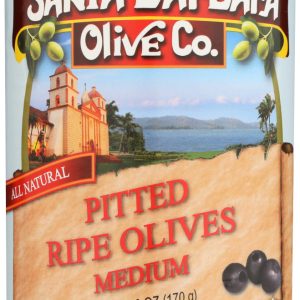 SANTA BARBARA: Pitted Ripe Olives Medium, 6 oz