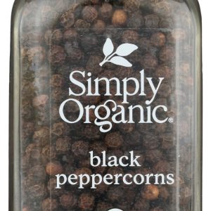 SIMPLY ORGANIC: Black Whole Peppercorns, 2.65 Oz