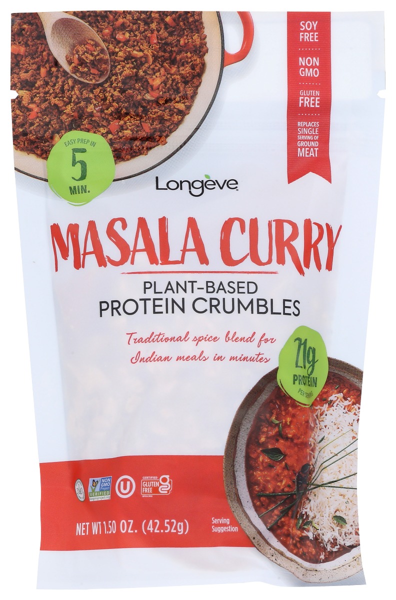 LONGEVE BRANDS: Protein Crumble Curry, 1.5 oz