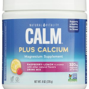 NATURAL VITALITY: Calm Calcium Rasp Lemon, 8 oz