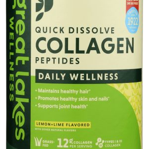 GREAT LAKES: Collagen Powder Lemon Lim, 10 oz