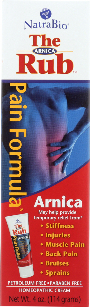 NATRABIO: The Arnica Rub Pain Relief Cream, 4 oz