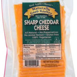 NATURALLY GOOD KOSHER: Sliced Sharp Cheddar Cheese, 8 oz