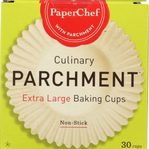 PAPERCHEF: Culinary Parchment Extra Large Baking Cups, 30 Pc