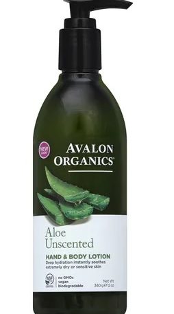 AVALON ORGANICS: Hand & Body Lotion Aloe Unscented, 12 Oz
