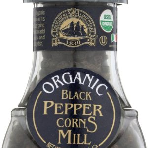 DROGHERIA & ALIMENTARI: Organic Black Pepper Corns Mill, 1.58 oz