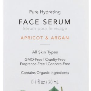 NOURISH ORGANIC: Pure Hydrating Face Serum Apricot And Argan, 0.7 oz
