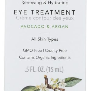 NOURISH ORGANIC: Renewing And Hydrating Eye Treatment Avocado And Argan Oil, 0.5 oz