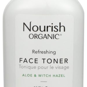 NOURISH ORGANIC: Refreshing & Balancing Face Toner Rosewater + Witch Hazel, 3.0 oz