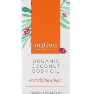 NUTIVA: Oil Body Cocont Ginger, 3.4 oz