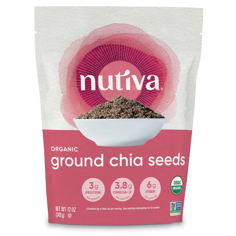 NUTIVA: Organic Superfood Ground Chia Seed, 12 oz