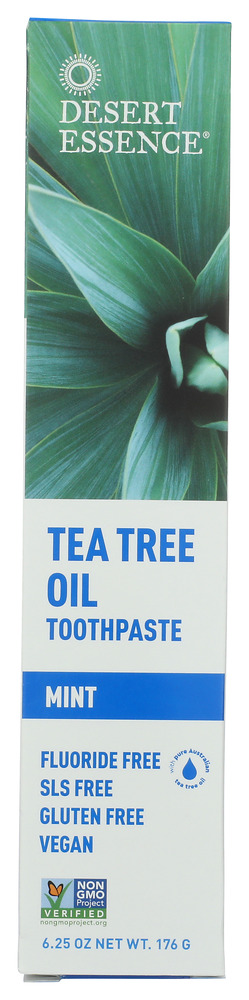 DESERT ESSENCE: Natural Tea Tree Oil Toothpaste Mint, 6.25 oz