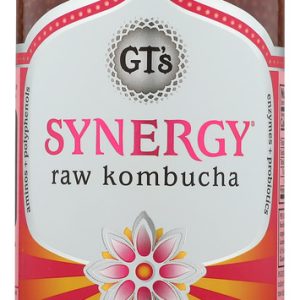 GT'S ENLIGHTENED: Synergy Raspberry Chia Kombucha, 16 fl oz