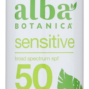 ALBA BOTANICA: Sensitive Sunscreen Fragrance Free Spf 50, 6 oz