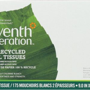 SEVENTH GENERATION: Facial Tissue White Unscented 175 Counts, 1 ea