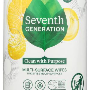 SEVENTH GENERATION: Multi Surface Wipes Lemon Zest, 70 pc