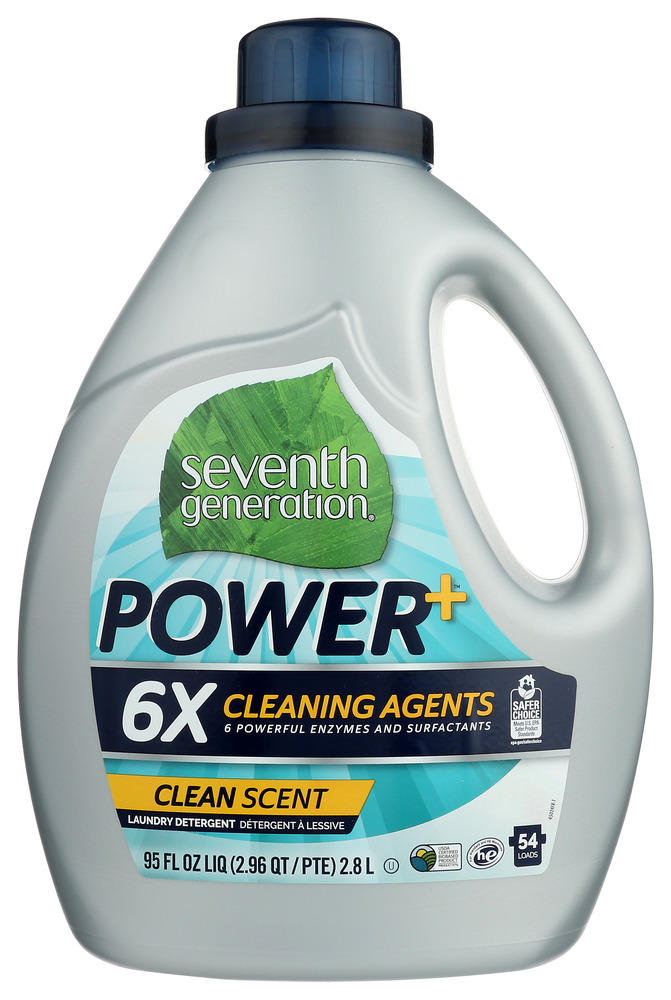 SEVENTH GENERATION: Power Plus Laundry Detergent Clean Scent, 95 oz