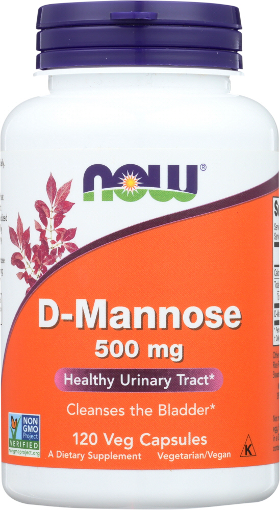 NOW: D-Mannose 500Mg, 120 vc