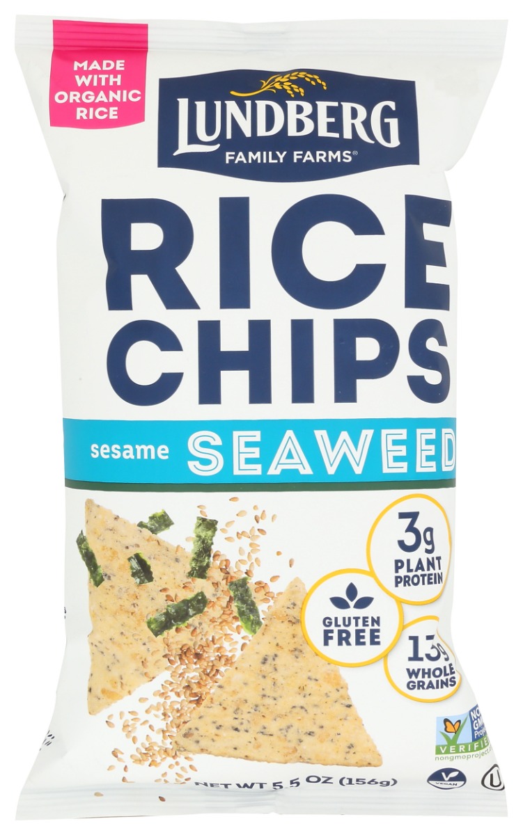 LUNDBERG: Rice Chips Sesame And Seaweed, 6 oz
