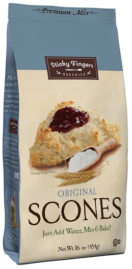 STICKY FINGERS: Bakeries Premium Scones Mix Original Recipe, 15 Oz