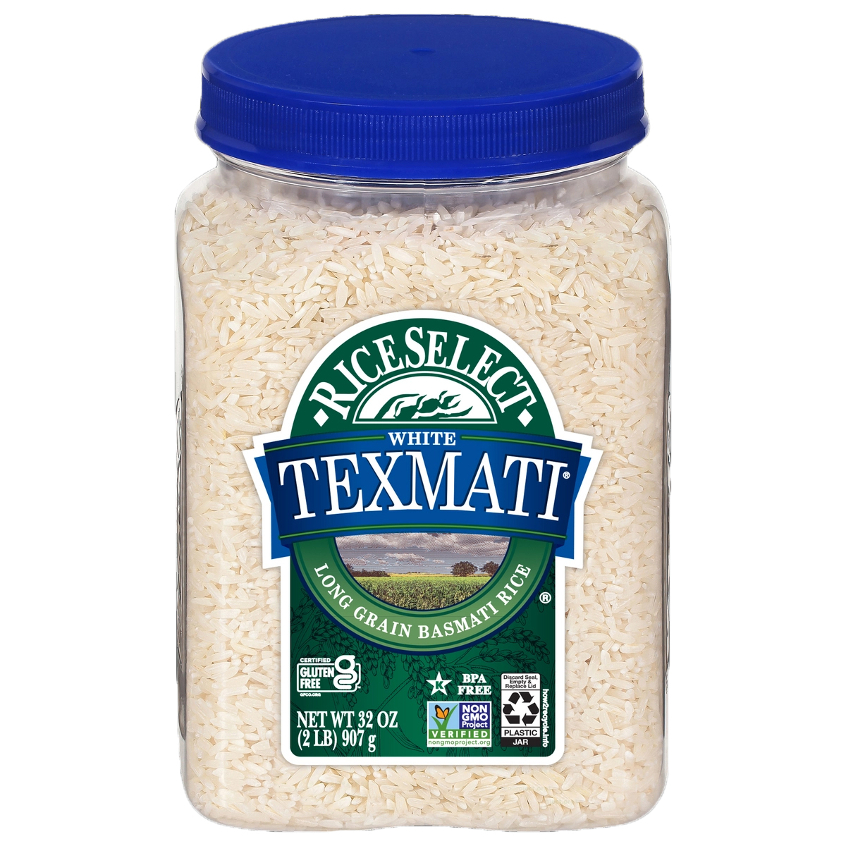 RICE SELECT: Texmati Long Grain American Basmati White Rice, 32 Oz