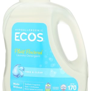 EARTH FRIENDLY: Hypoallergenic Laundry Detergent Free and Clear, 170 oz