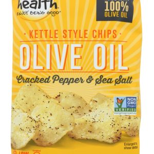 GOOD HEALTH: Kettle Chips Olive Oil Cracked Pepper and Sea Salt, 5 oz