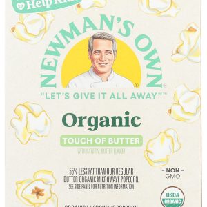 NEWMAN'S OWN: Organic Pop's Corn Organic Microwave Popcorn Light Butter, 8.4 oz