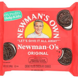 NEWMAN'S OWN ORGANIC: Newman O's Original Cookies Chocolate with Vanilla Creme, 13 oz