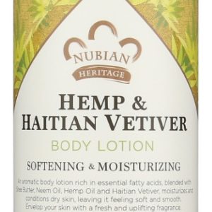 NUBIAN HERITAGE: Body Lotion Indian Hemp and Haitian Vetiver, 13 oz