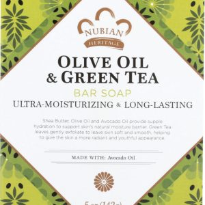 NUBIAN HERITAGE: Bar Soap Olive & Green Tea with Avocado, 5 oz