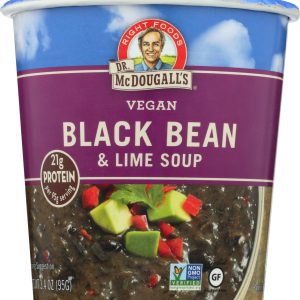 DR MCDOUGALLS: Big Cup Vegan Soup Black Bean and Lime, 3.4 oz
