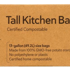 IF YOU CARE: 13 Gallon Compostable Tall Kitchen Bags, 12 bg