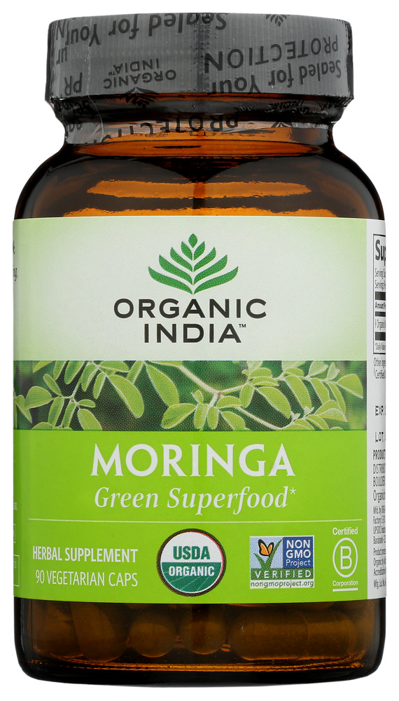 ORGANIC INDIA: Moringa Capsules, 90 Veggie Caps