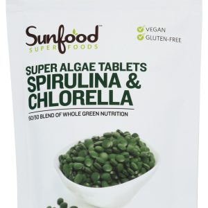 SUNFOOD SUPERFOODS: Spirulina Chlorella Tb, 4 oz