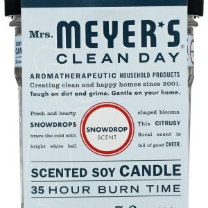 MRS MEYERS CLEAN DAY: Snowdrop Soy Candle Large, 7.2 oz