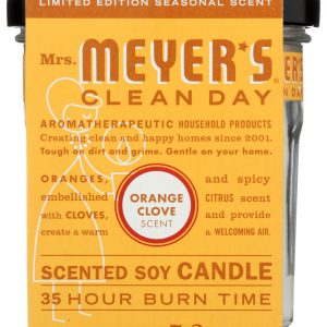MRS MEYERS CLEAN DAY: Orange Clove Soy Candle Large, 7.2 oz