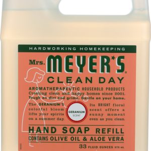 MRS. MEYER'S CLEAN DAY: Liquid Hand Soap Refill Geranium Scent, 33 oz