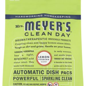 MRS. MEYER'S: Clean Day Automatic Dish Packs Lemon Verbena Scent, 12.7 oz
