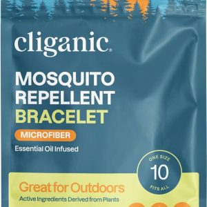 CLIGANIC: Mosquito Repellent Microfiber Bracelets, 10 pk