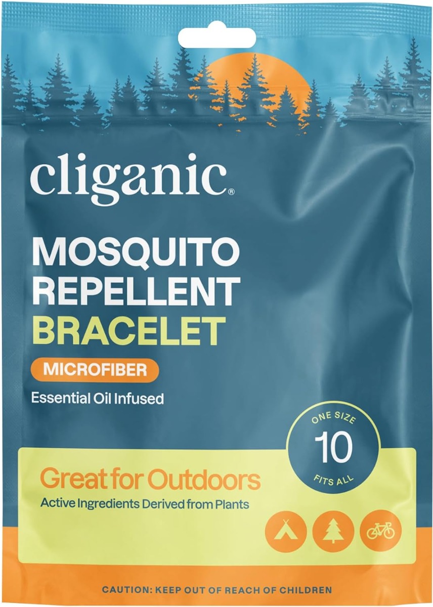 CLIGANIC: Mosquito Repellent Microfiber Bracelets, 10 pk