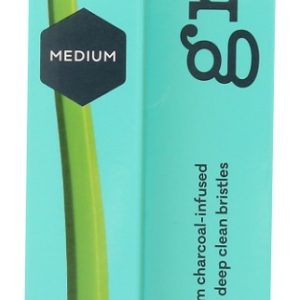 GRIN: Premium Charcoal-Infused Slim Toothbrush Medium Lime, 1 pc
