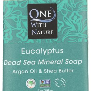 ONE WITH NATURE: Triple Milled Soap Bar Eucalyptus Argan Oil + Shea Butter, 7 oz